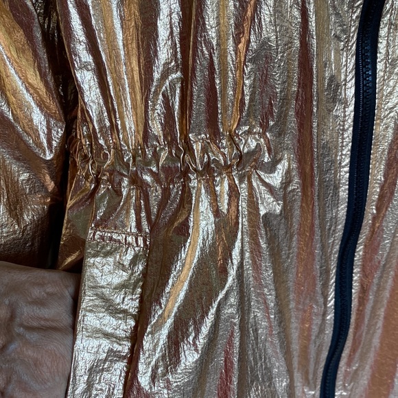 Sweet Rain brand! Metallic Gold/hint of rose Raincoat Size L - Picture 7 of 17